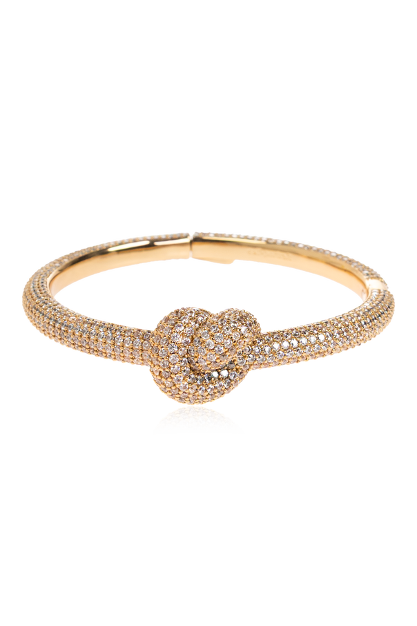 Brass bracelet with shimmering crystals od Self-Portrait