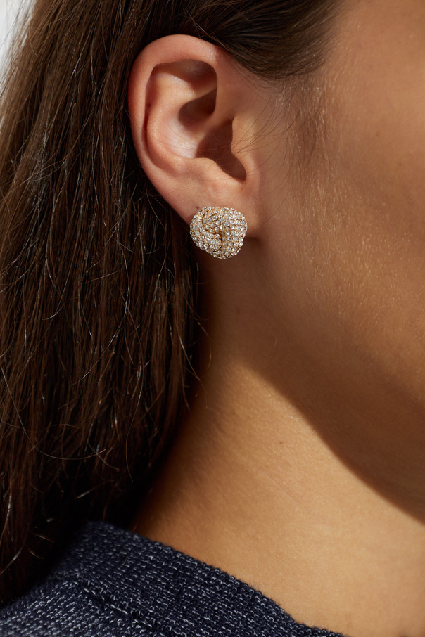 Self-Portrait Earrings with shimmering crystals