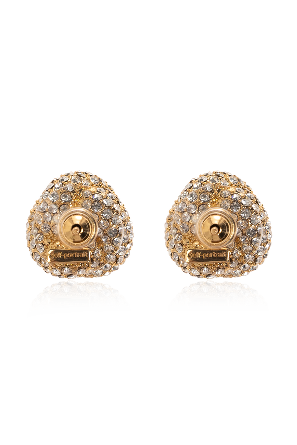 Self-Portrait Earrings with shimmering crystals
