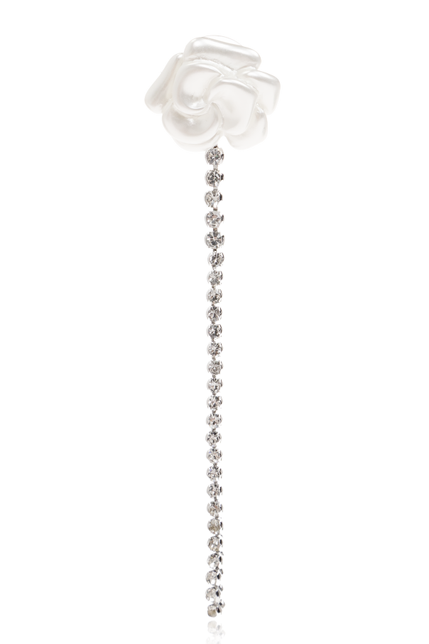 Self-Portrait Long earrings with shimmering crystals