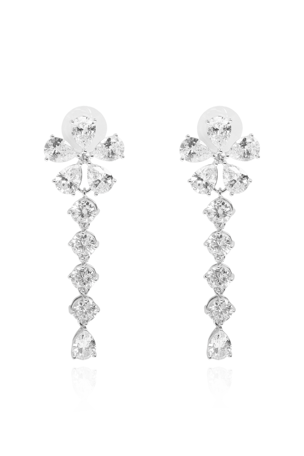 Long earrings with shimmering crystals od Self-Portrait