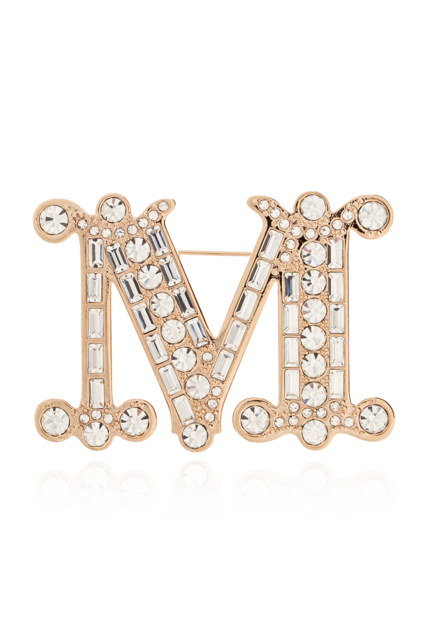Brooch with shimmering crystals od Max Mara