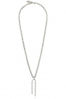 Givenchy SILVER Brass necklace with ‘U Lock’ pendant