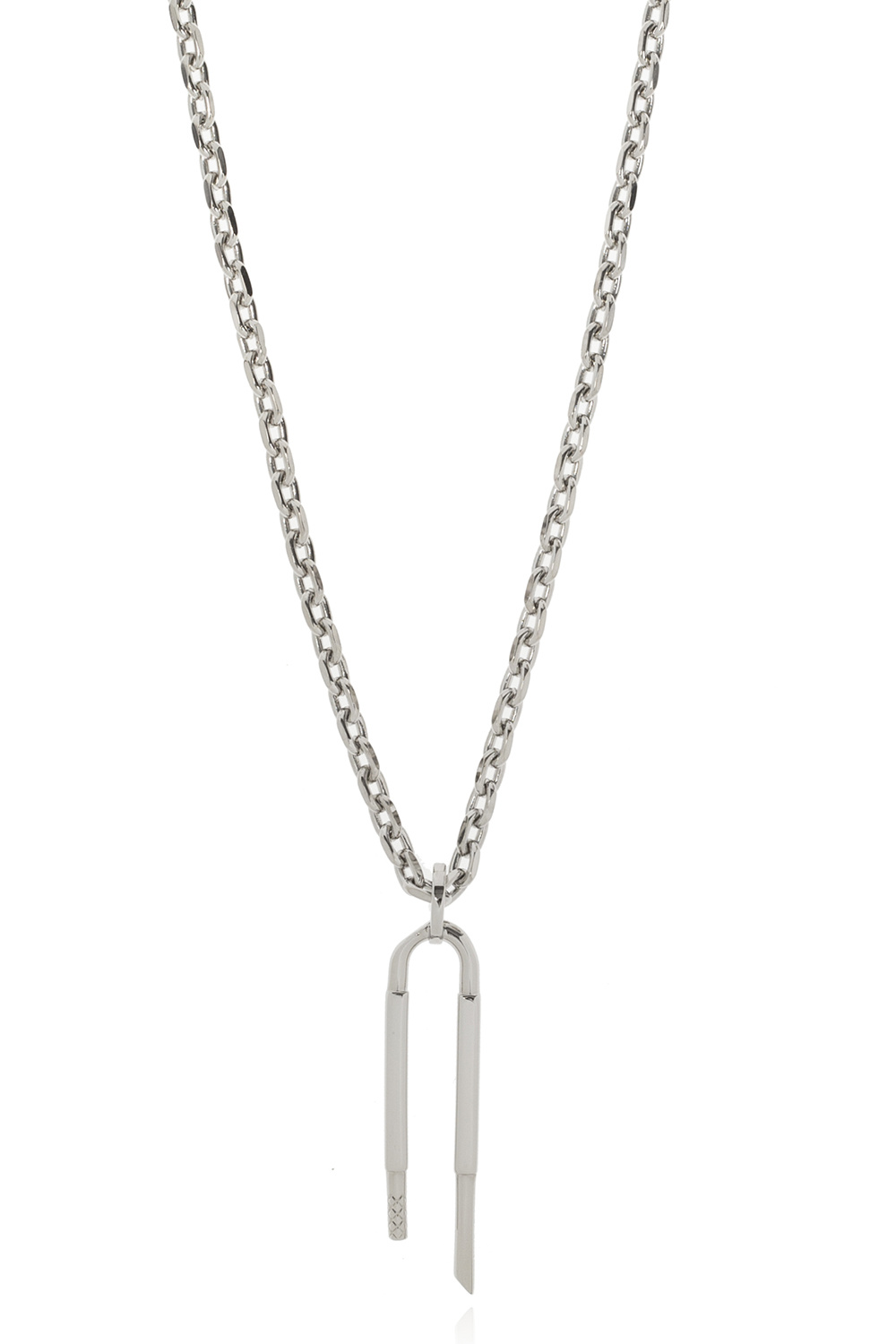 givenchy Girls Brass necklace with  ‘U Lock’ pendant