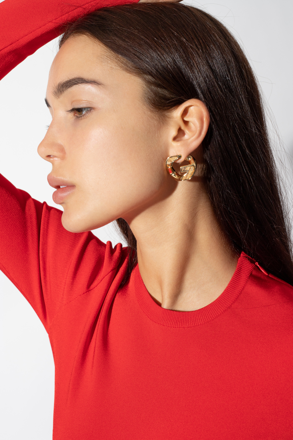 givenchy montantes Logo-shaped earrings