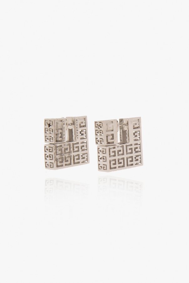 givenchy Black ‘G Square’ earrings