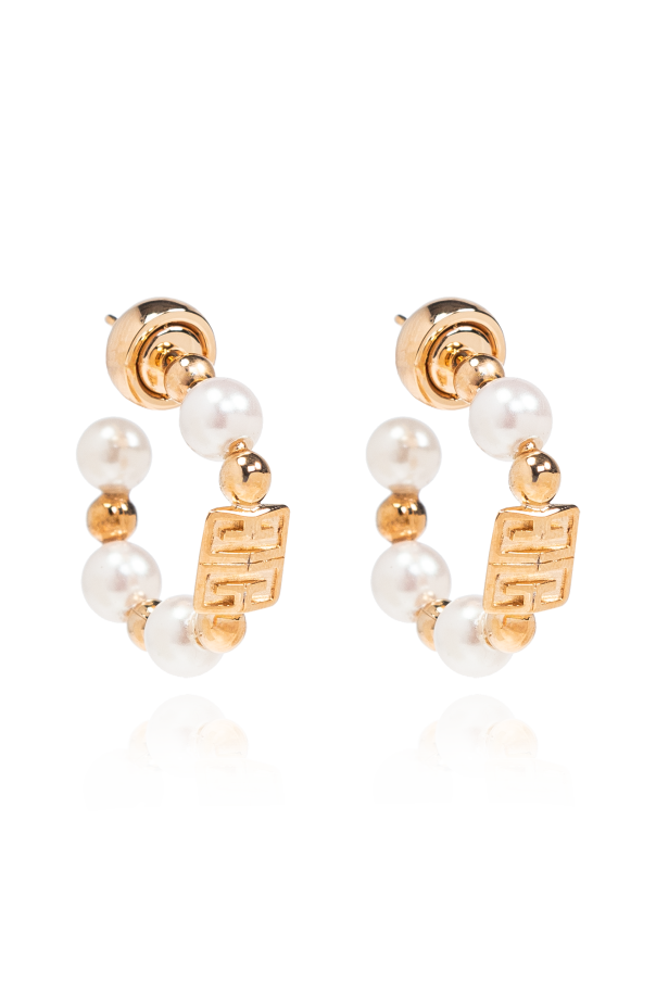 Givenchy Brass logo earrings