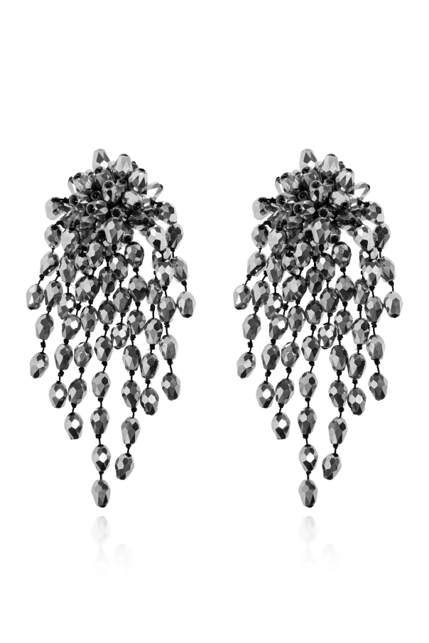 Clip-on earrings with shimmering crystals od Isabel Marant