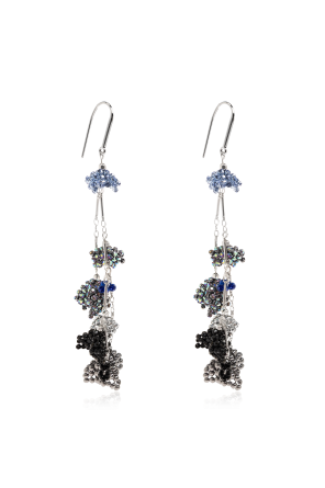 Earrings with shimmering crystals