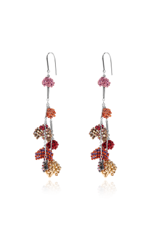 Earrings with shimmering crystals