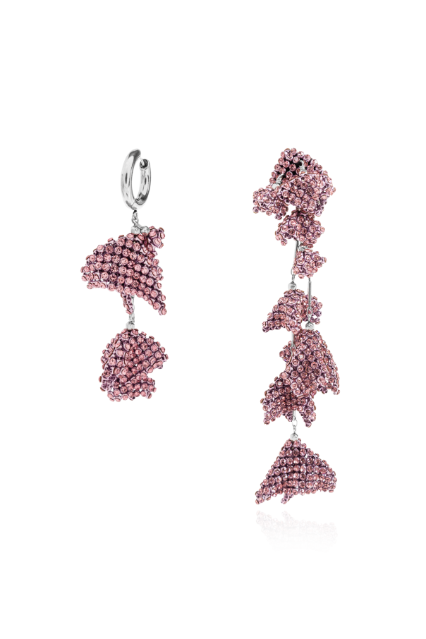 Asymmetric earrings with shimmering crystals od Isabel Marant