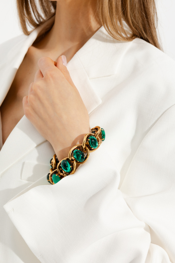 Marni Brass bracelet with glass rhinestones