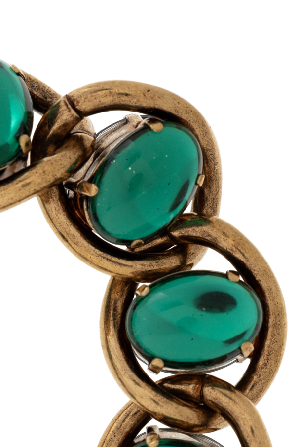 Marni Brass bracelet with glass rhinestones