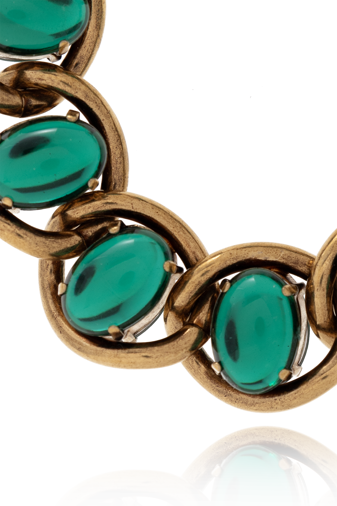 Marni Brass bracelet with glass rhinestones