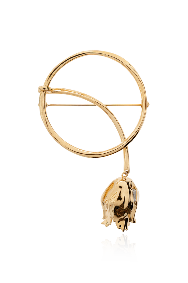 Brass brooch ‘Tulip’ od Chloé
