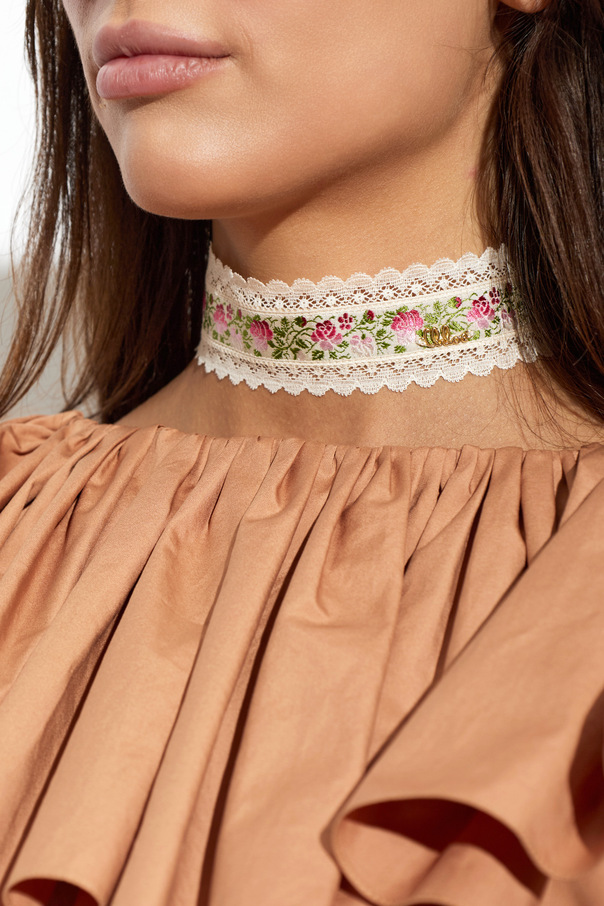 Chloé Collar ‘Folk’ con motivo floral