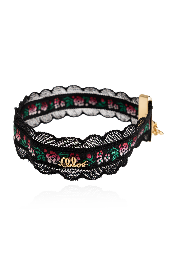 Chloé Collar ‘Folk’ con motivo floral
