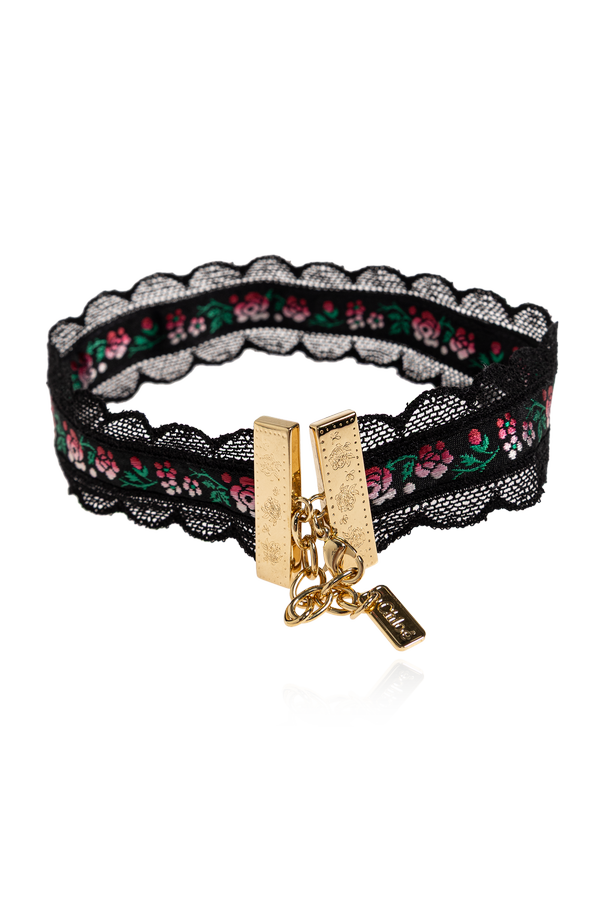 Chloé Collar ‘Folk’ con motivo floral