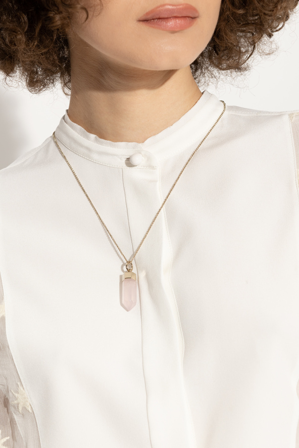 Chloé ‘Jemma’ rose quartz necklace
