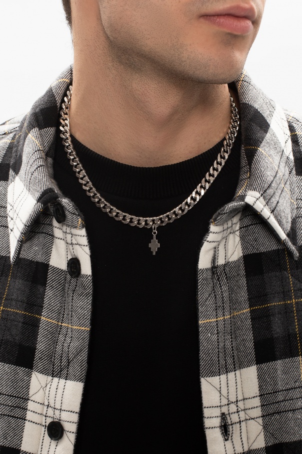 Mexico Diplomat Minefelt Silver Necklace on chain Marcelo Burlon - IetpShops Norway