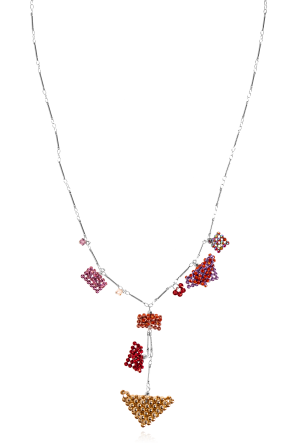 Necklace with shimmering crystals