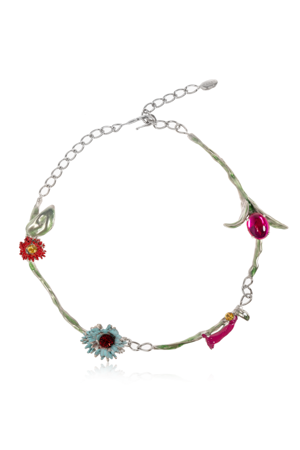 Brass necklace with floral motif, zdjęcie 1 Brass necklace with floral motif od Marni