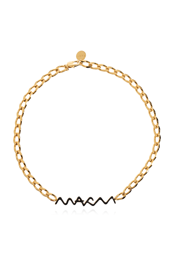 Brass necklace with logo od Marni