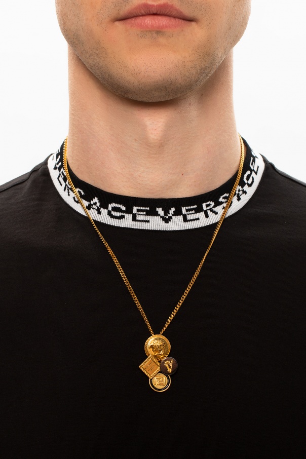 Gold Logo necklace Versace - Vitkac GB