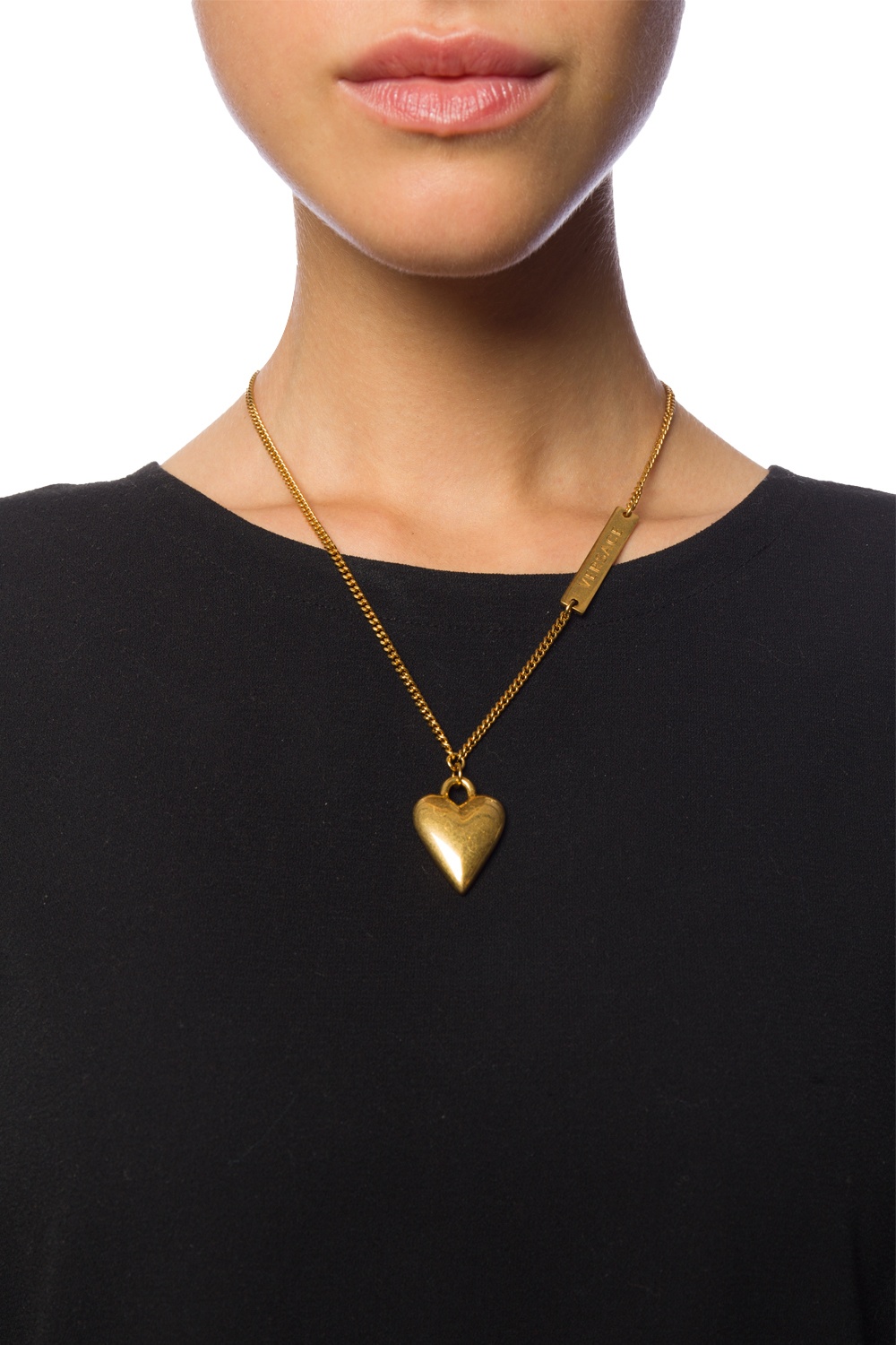 versace heart necklace