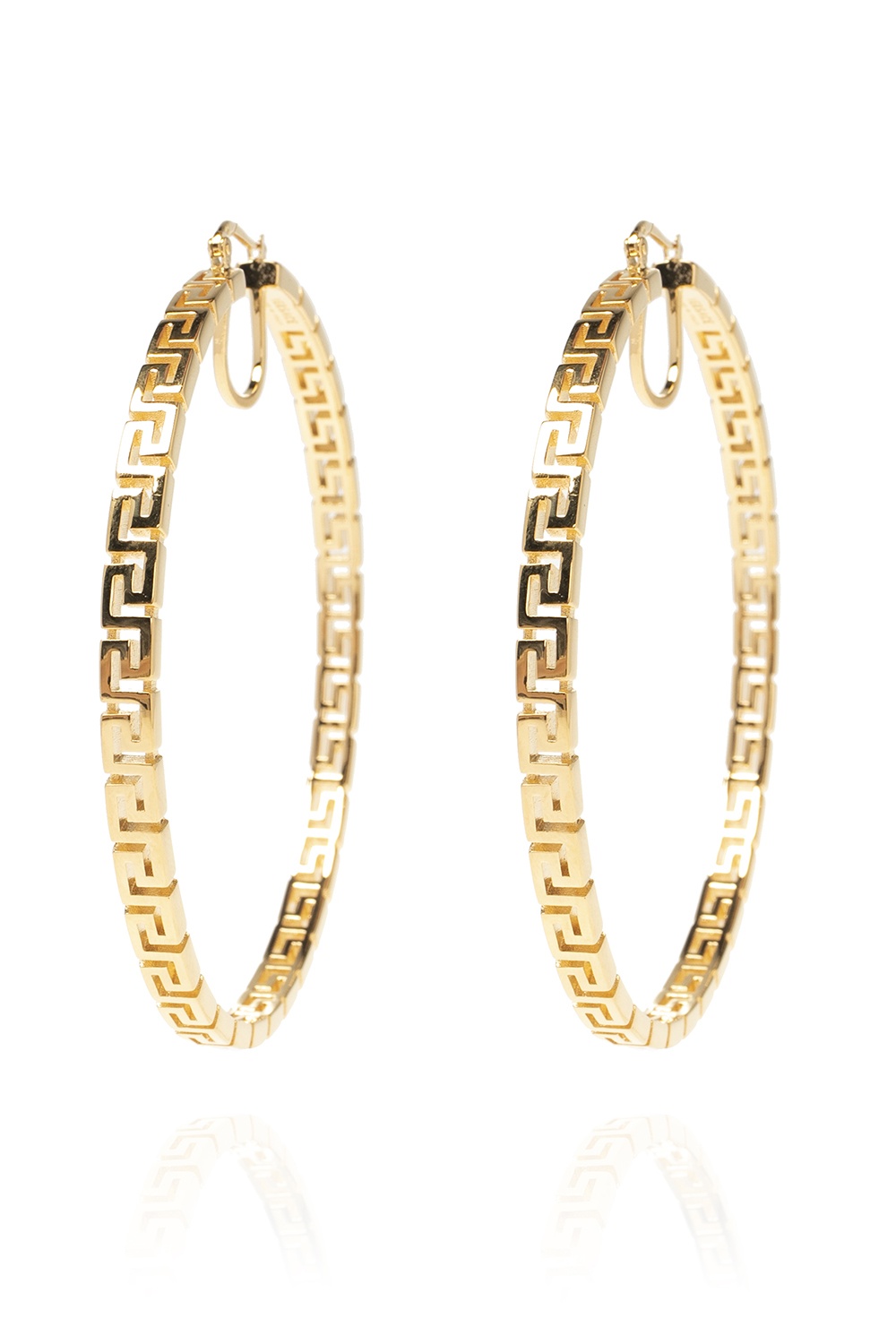 Gold Hoop earrings with logo Versace - Vitkac GB