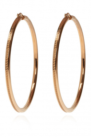 Round earrings with greek pattern od Versace