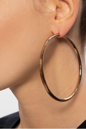 Round earrings with greek pattern od Versace