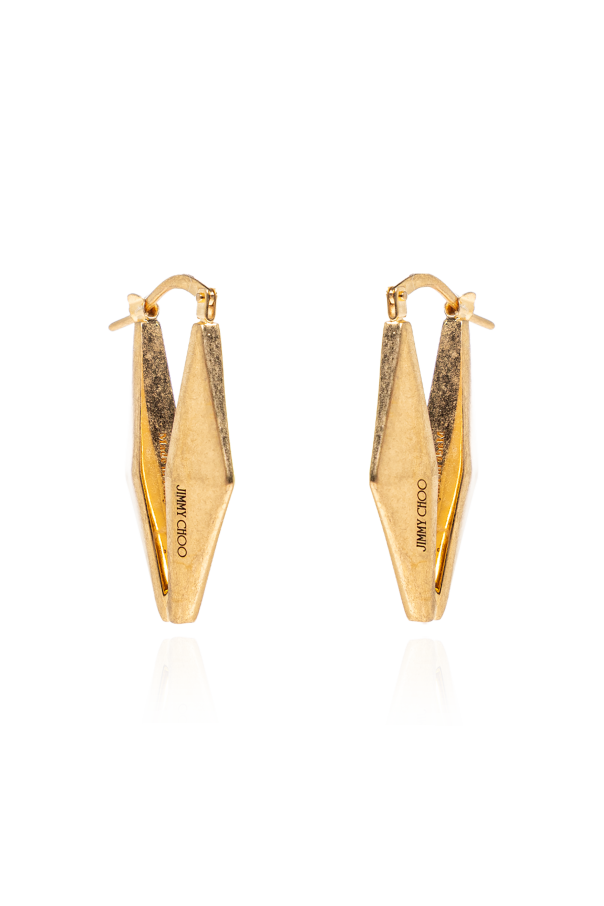 Earrings with engraved logo od Jimmy Choo