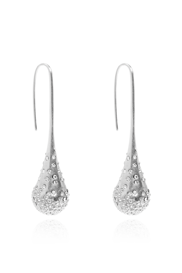 Brass earrings with shimmering crystals od Jimmy Choo