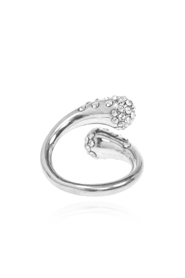 Jimmy Choo Brass ring with crystals