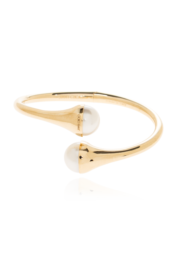 Brass bracelet with pearls od Jimmy Choo