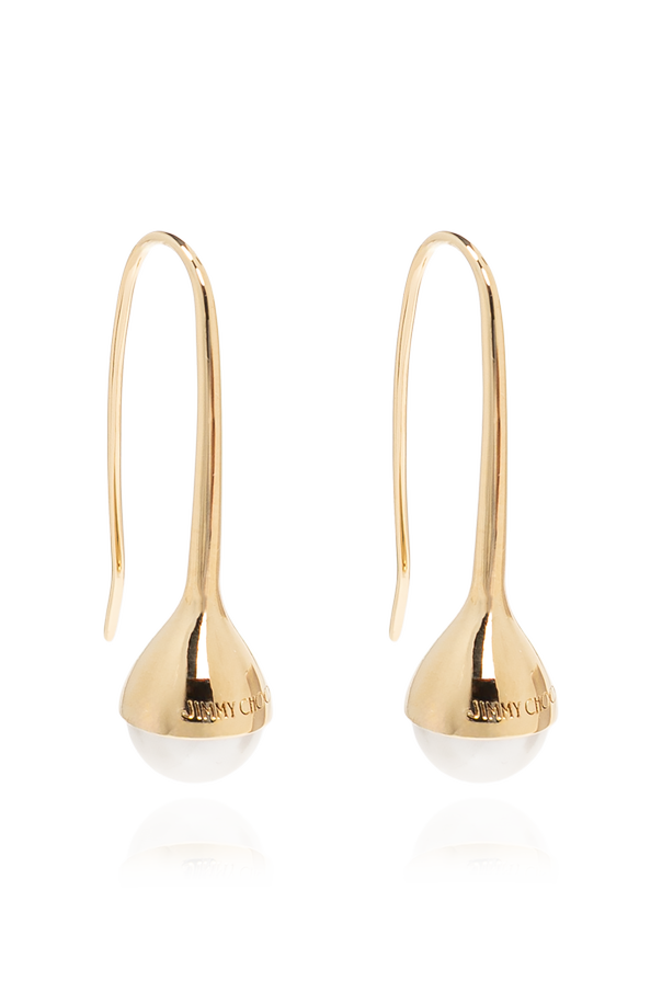 Brass earrings with pearl od Jimmy Choo