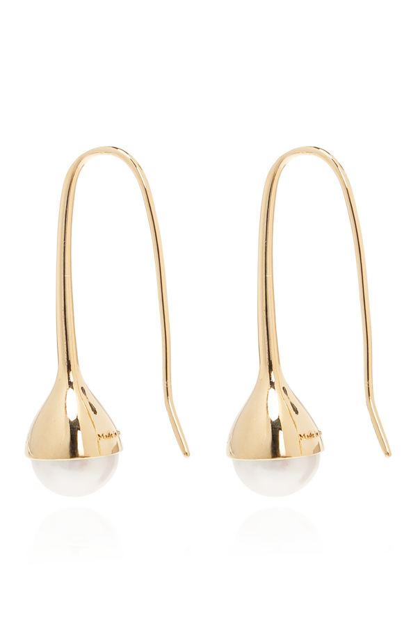 Jimmy Choo Messing-Ohrringe mit Perle