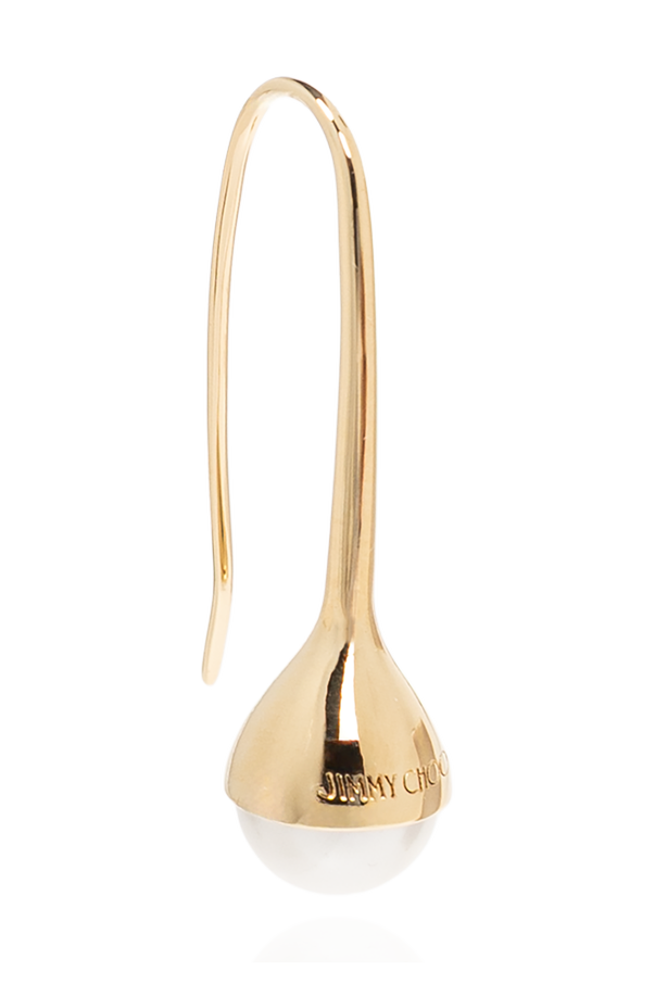 Jimmy Choo Messing-Ohrringe mit Perle