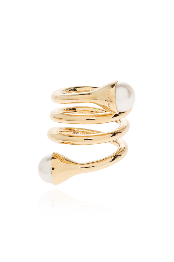Brass ring with pearls od Jimmy Choo