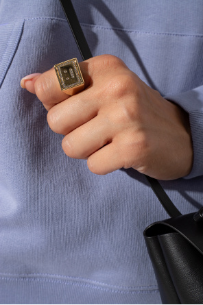 Brass ring with logo od Acne Studios