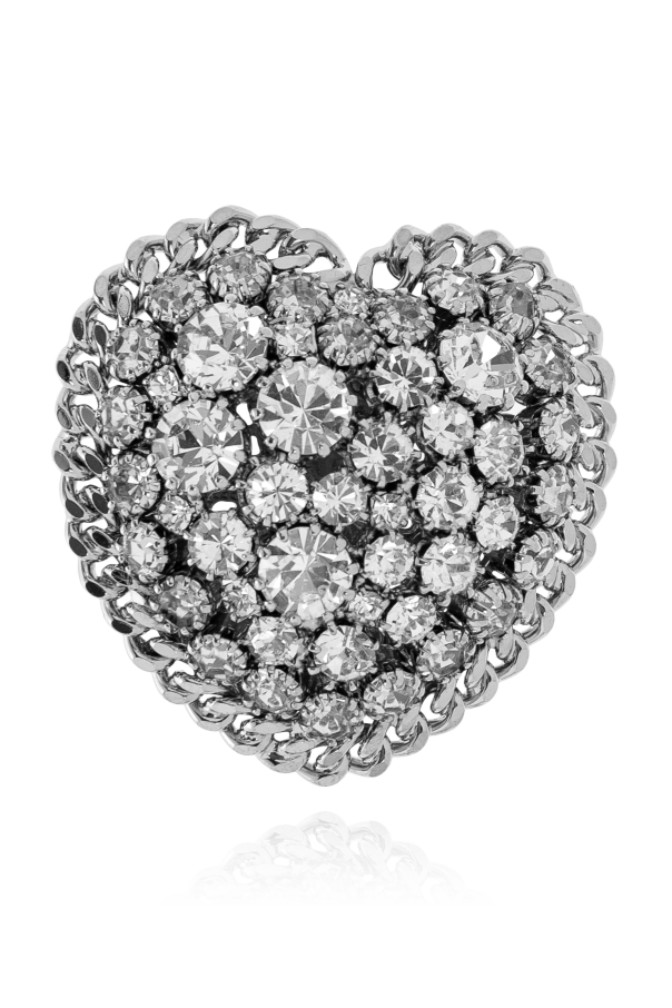 Alessandra Rich Clip-on earrings with shimmering crystals