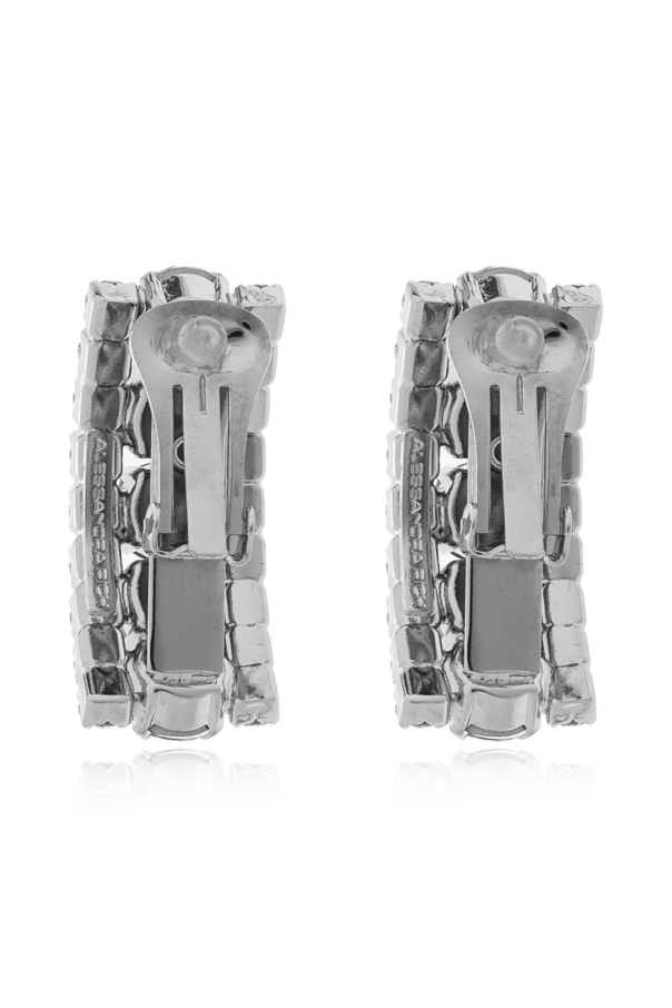 Alessandra Rich Clip-on earrings with shimmering crystals