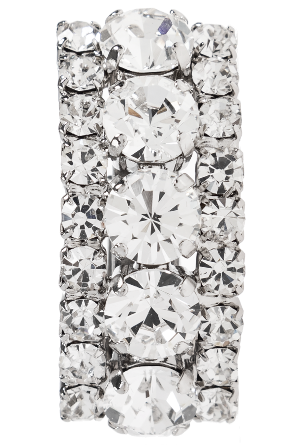 Alessandra Rich Clip-on earrings with shimmering crystals