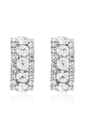 Clip-on earrings with shimmering crystals