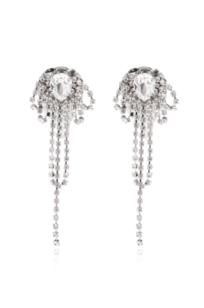 Clip-on earrings with shimmering crystals