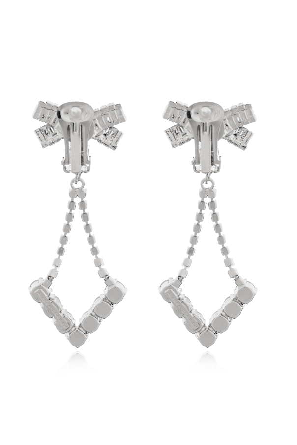 Alessandra Rich Clip-on earrings with crystals