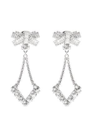 Clip-on earrings with crystals
