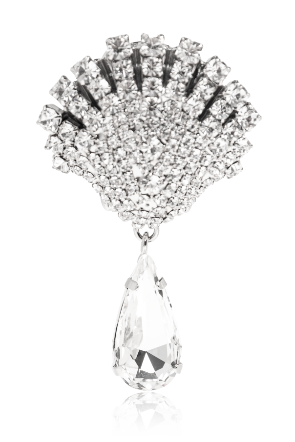 Alessandra Rich Clip-on earrings with crystals