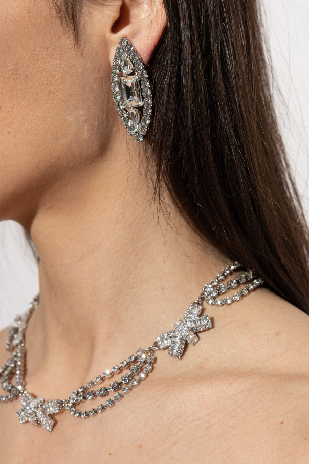 Alessandra Rich Klipsy z kryształami